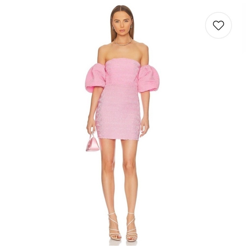 L'IDEE Art Deco Mini Dress in Lipstick